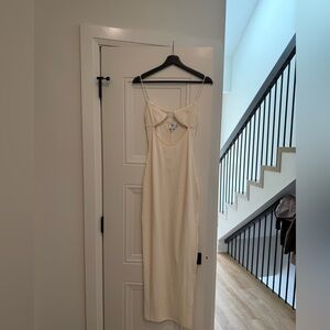 Princess Polly Haden Cut Out Cream Maxi Dress